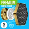 Luxury Filtered Shower Head High Pressure Rain Showerhead with Filter for Chlorine Rust Sediments  SPA Effect Golden Color