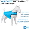 Blue Dog Winter Coat for Large Dogs Waterproof Dog Warm Jacket for Cold Weather Snow Dog Puffer Vest Adjustable Coat with Velcro XL Size